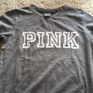 PINK crew neck sweatshirt.